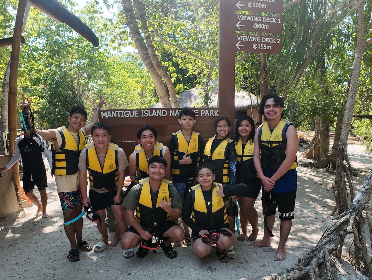 The NorthQA team in life vests at Mantigue Island Nature Park